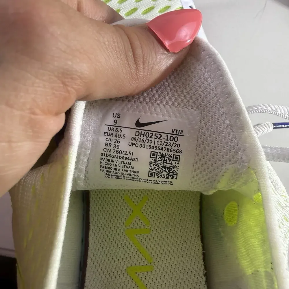Nike Air Max 270 White-Volt-Pink Blast Woman's Size 6.5 DH0252-100